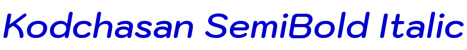 Kodchasan SemiBold Italic fonte